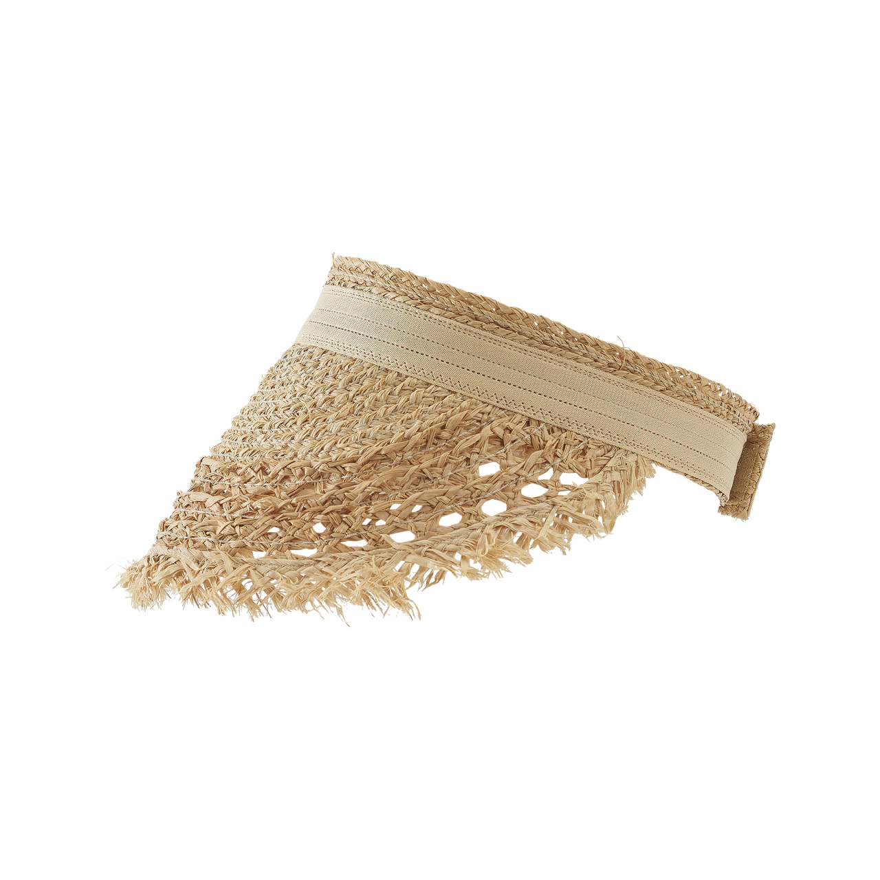 Nitzsche Accessoires Sommerlicher Visor mit Fransen aus Stroh Schlussverkauf