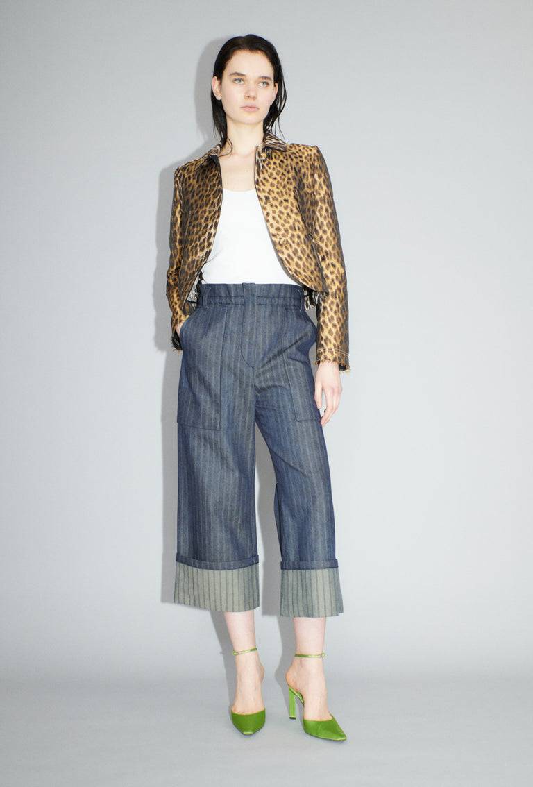 Odeeh Leopard Jaquard Jacke, Hazelnut Räumungsverkauf