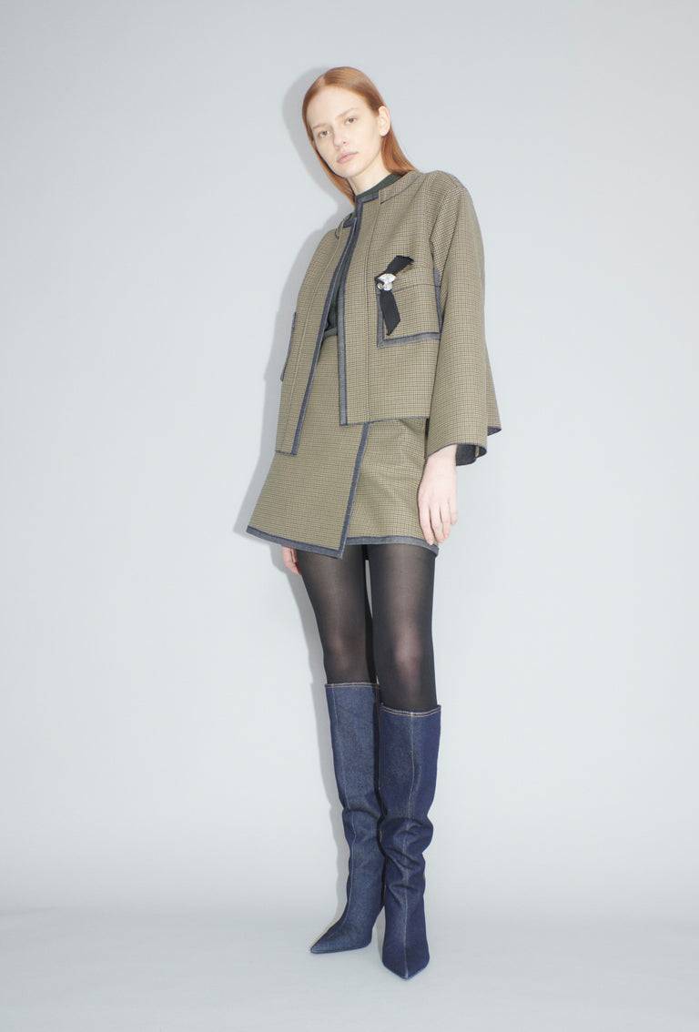 Odeeh Bounded Denim Jacke, Khaki Kauf eins, bekomm eins gratis
