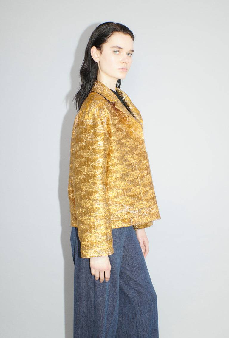 Odeeh Golden Flood Jacke, Gold Riesige Ersparnisse
