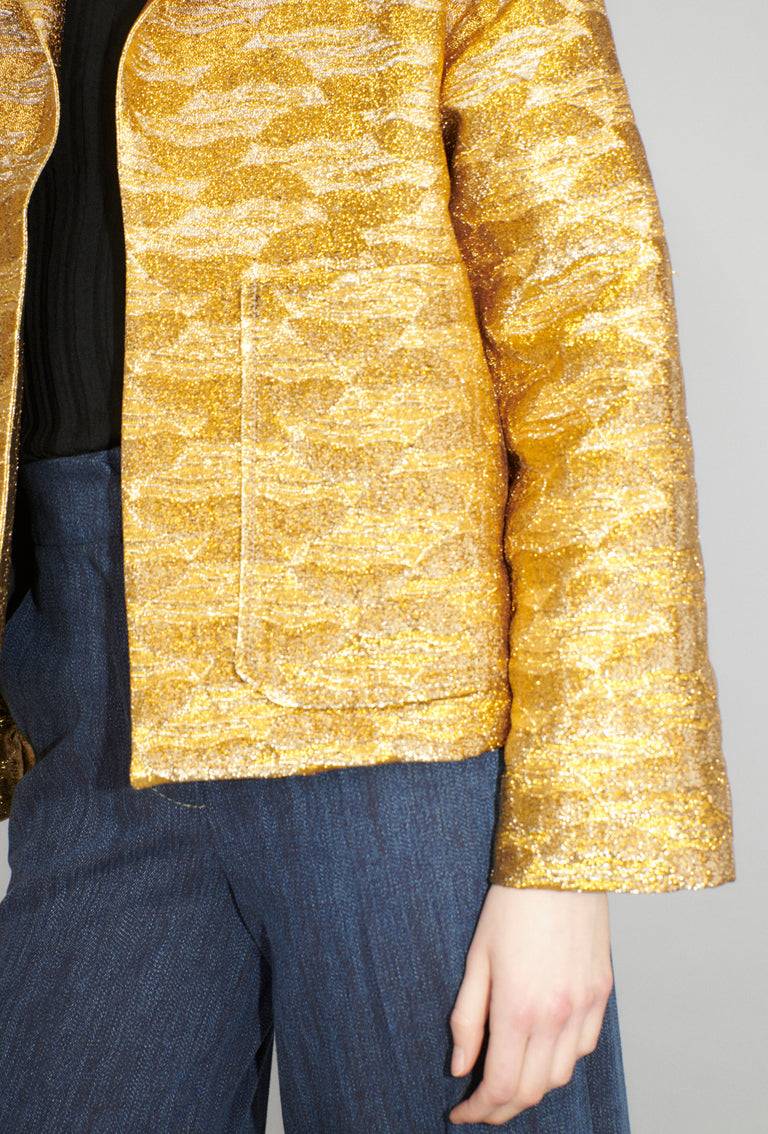Odeeh Golden Flood Jacke, Gold Riesige Ersparnisse