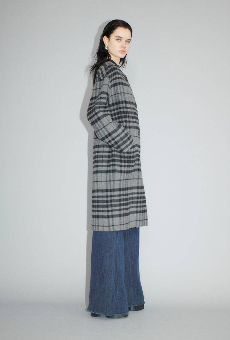 Odeeh Double Check Mantel, Flannel Grey Tiefpreis