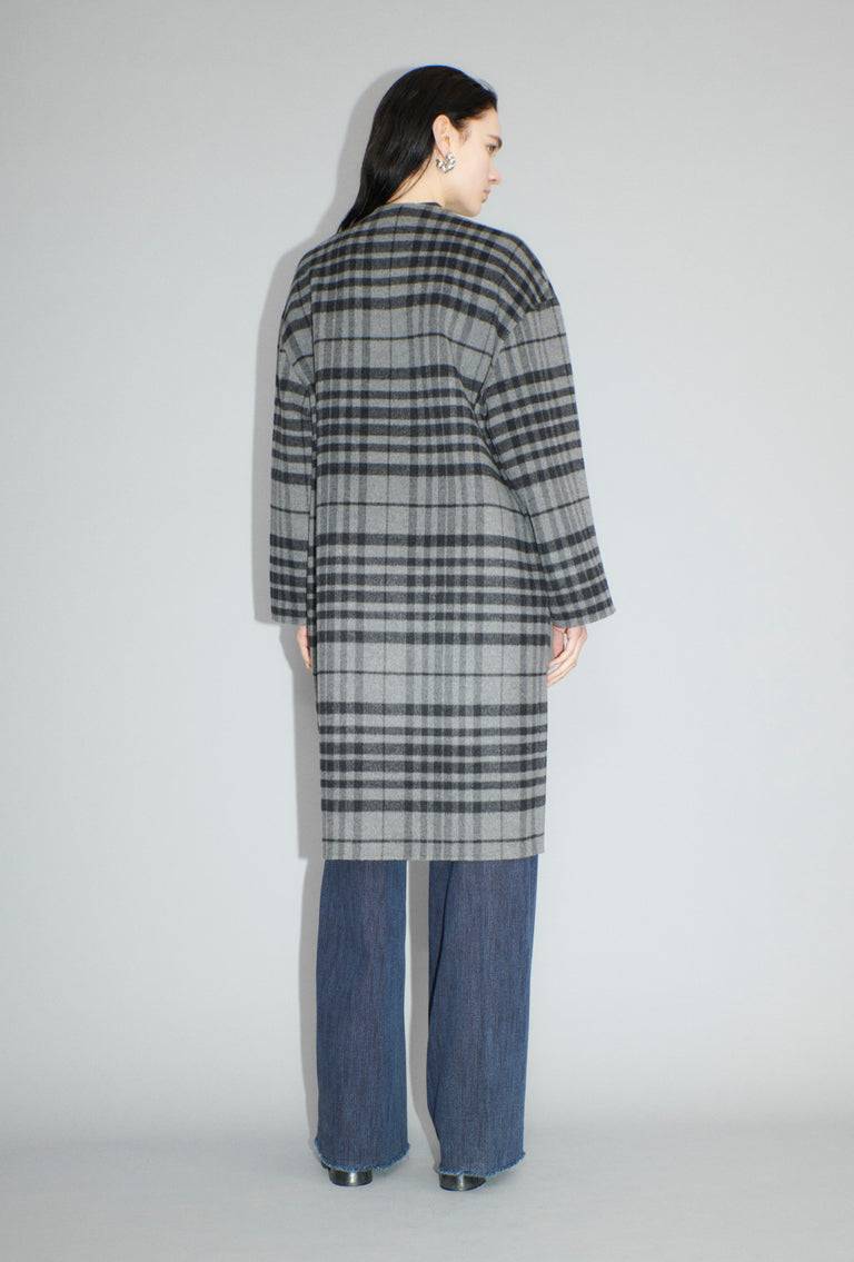 Odeeh Double Check Mantel, Flannel Grey Tiefpreis