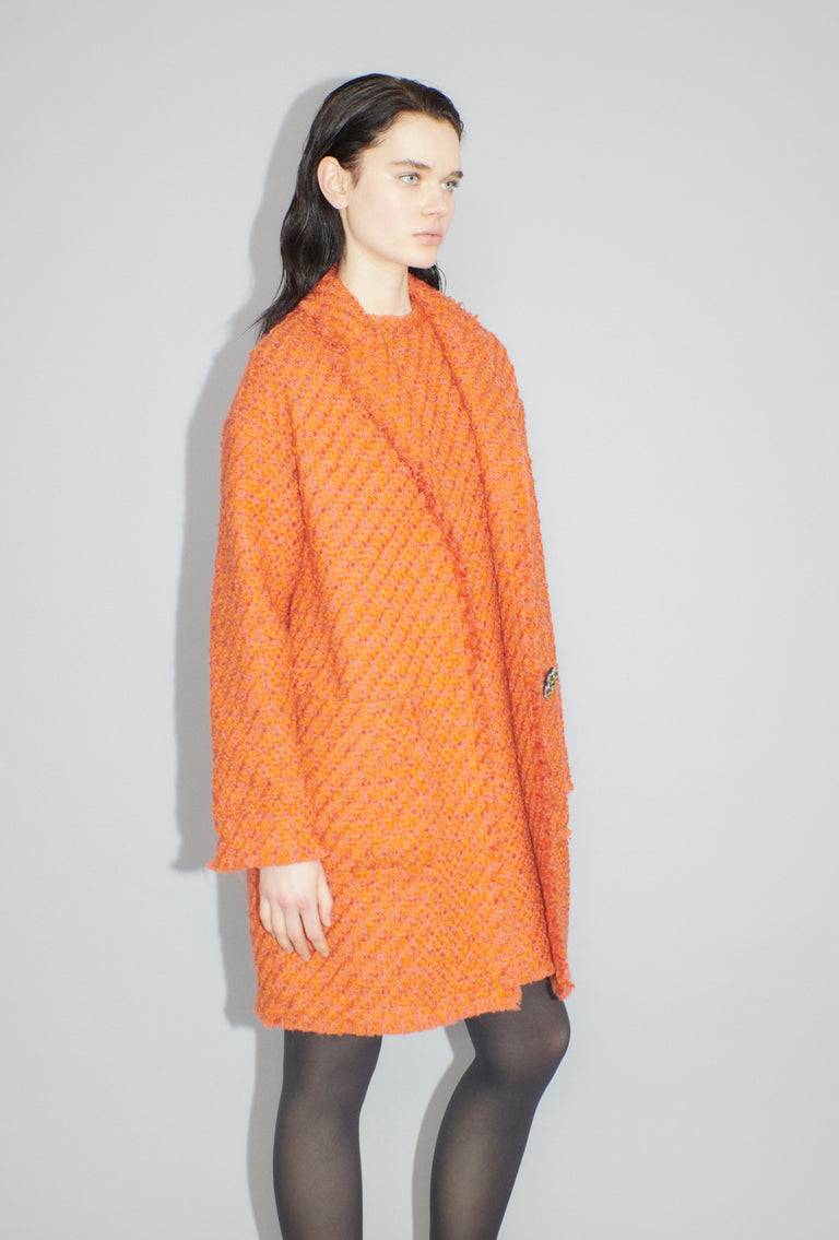 Odeeh Bouclé Tweed Mantel, Mandarin Super Sparpreis