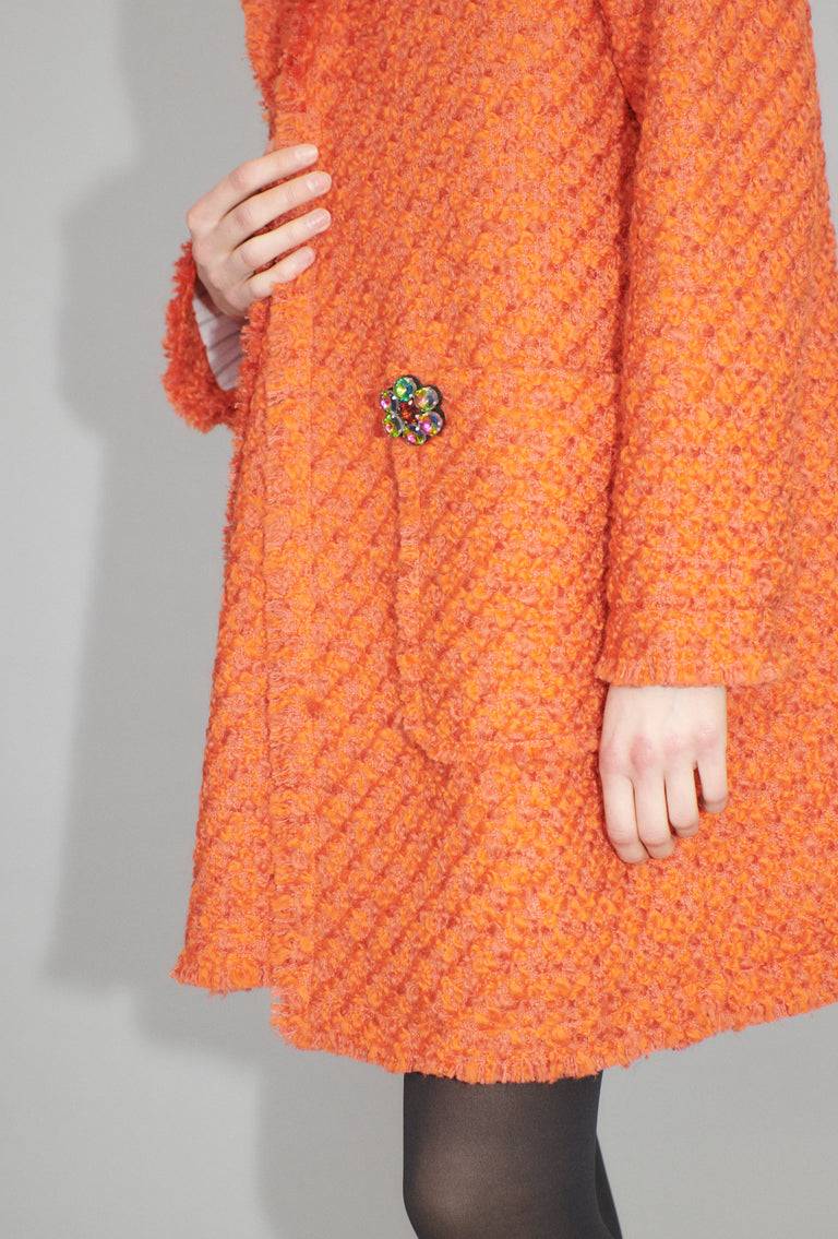 Odeeh Bouclé Tweed Mantel, Mandarin Super Sparpreis