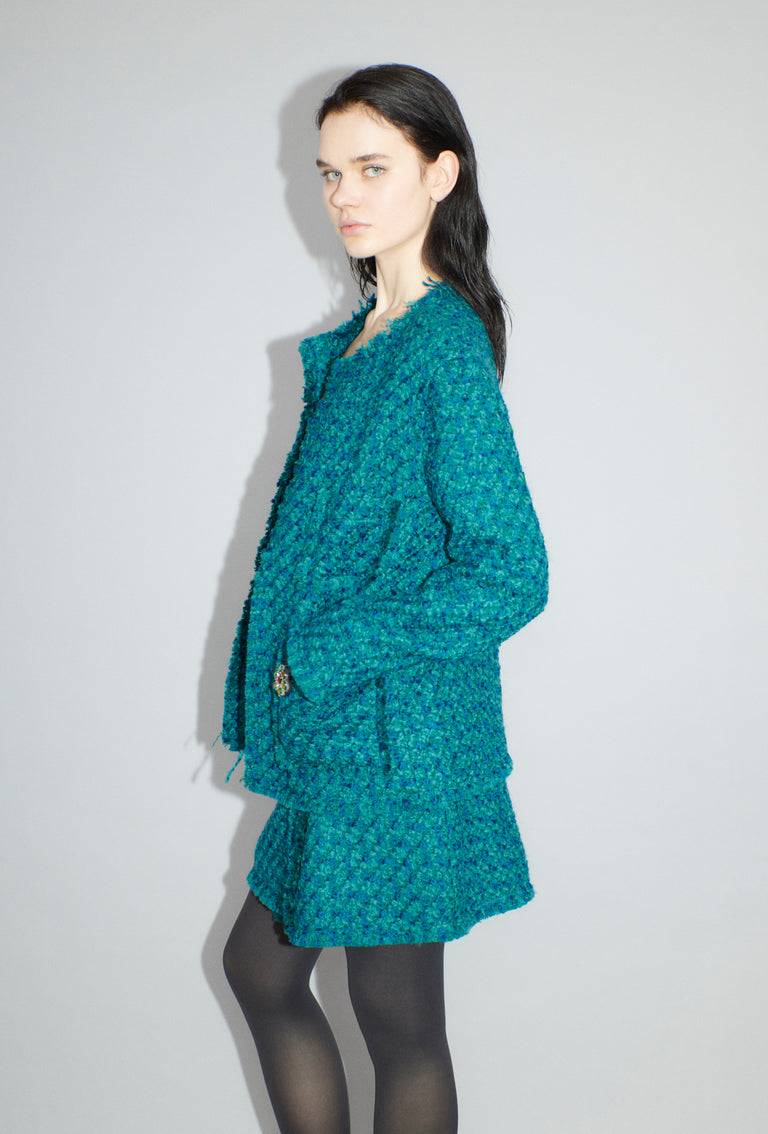 Odeeh Bouclé Tweed Jacke, Dark Peacock Wochenangebot