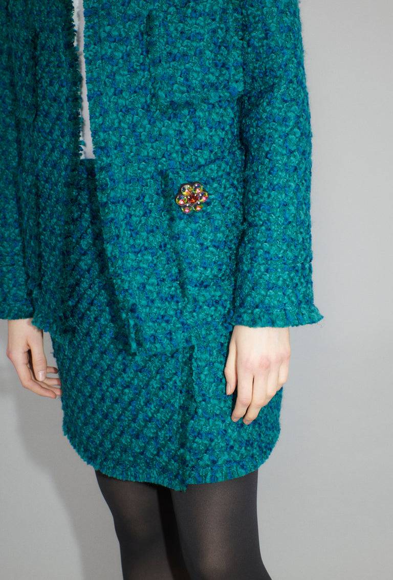Odeeh Bouclé Tweed Jacke, Dark Peacock Wochenangebot