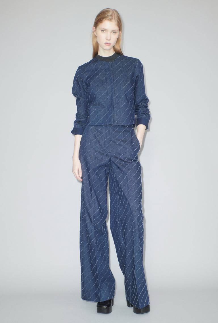 Odeeh Diagonal Filcoupè Denim Hose, Indigo Sonderangebot der Fabrik