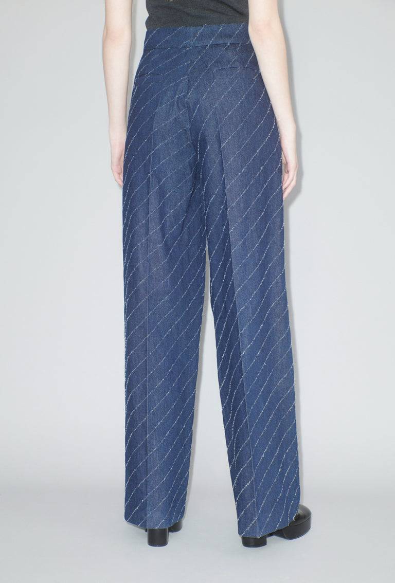 Odeeh Diagonal Filcoupè Denim Hose, Indigo Sonderangebot der Fabrik