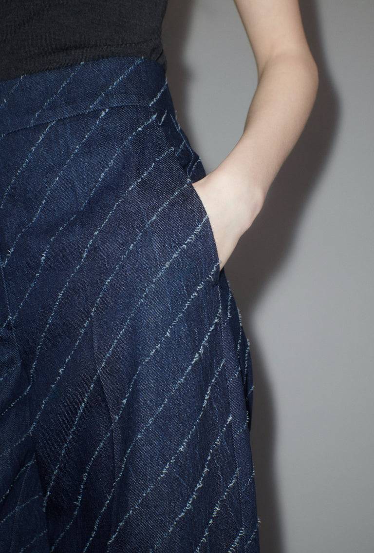 Odeeh Diagonal Filcoupè Denim Hose, Indigo Sonderangebot der Fabrik