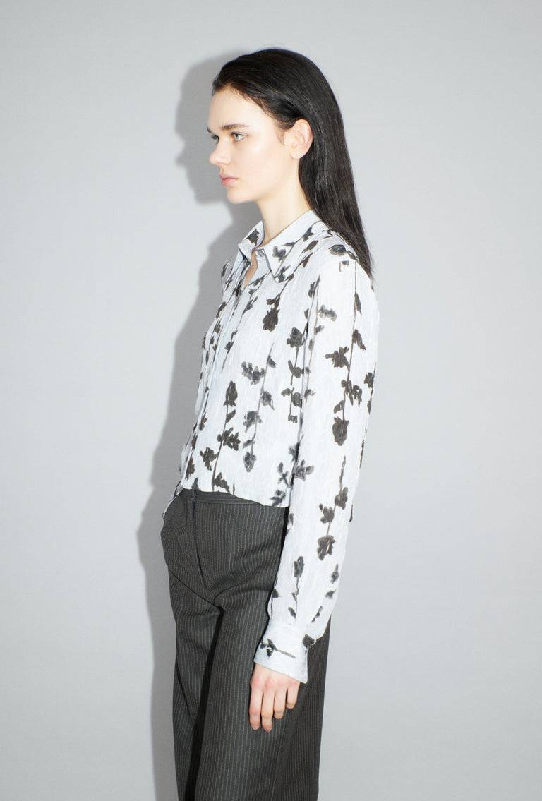 Odeeh Flower Items on Crushed Crepe Bluse, Airblue Black Friday Preise