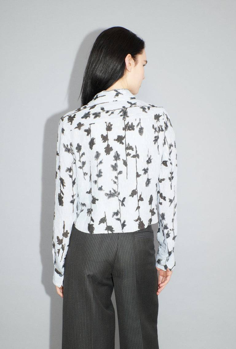 Odeeh Flower Items on Crushed Crepe Bluse, Airblue Black Friday Preise