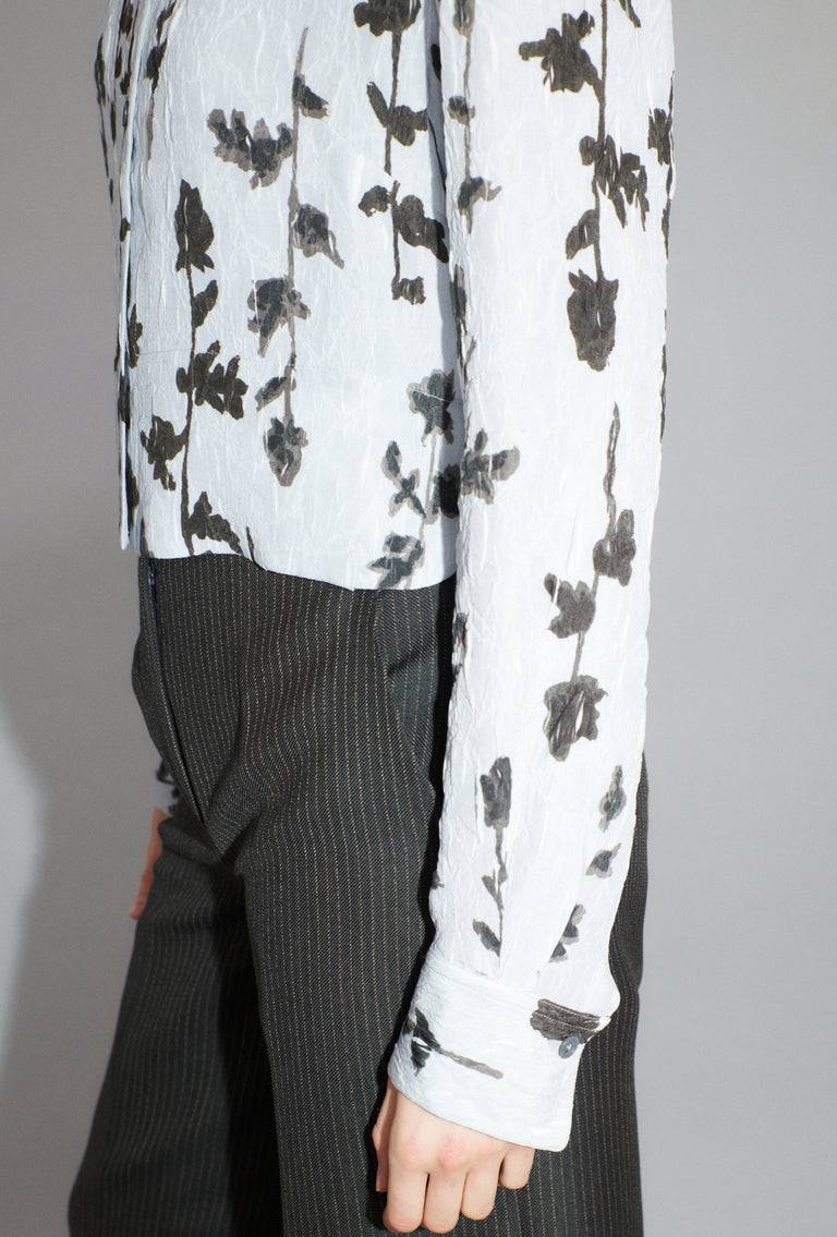 Odeeh Flower Items on Crushed Crepe Bluse, Airblue Black Friday Preise