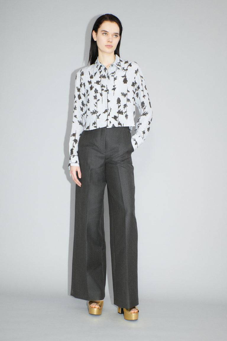 Odeeh Flower Items on Crushed Crepe Bluse, Airblue Black Friday Preise