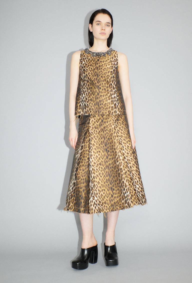 Odeeh Leopard Jaquard Top, Hazelnut Rabatte dieses Monats