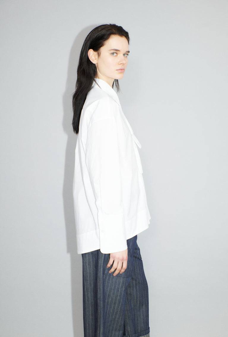 Odeeh Crushed Popeline Bluse, White 2025