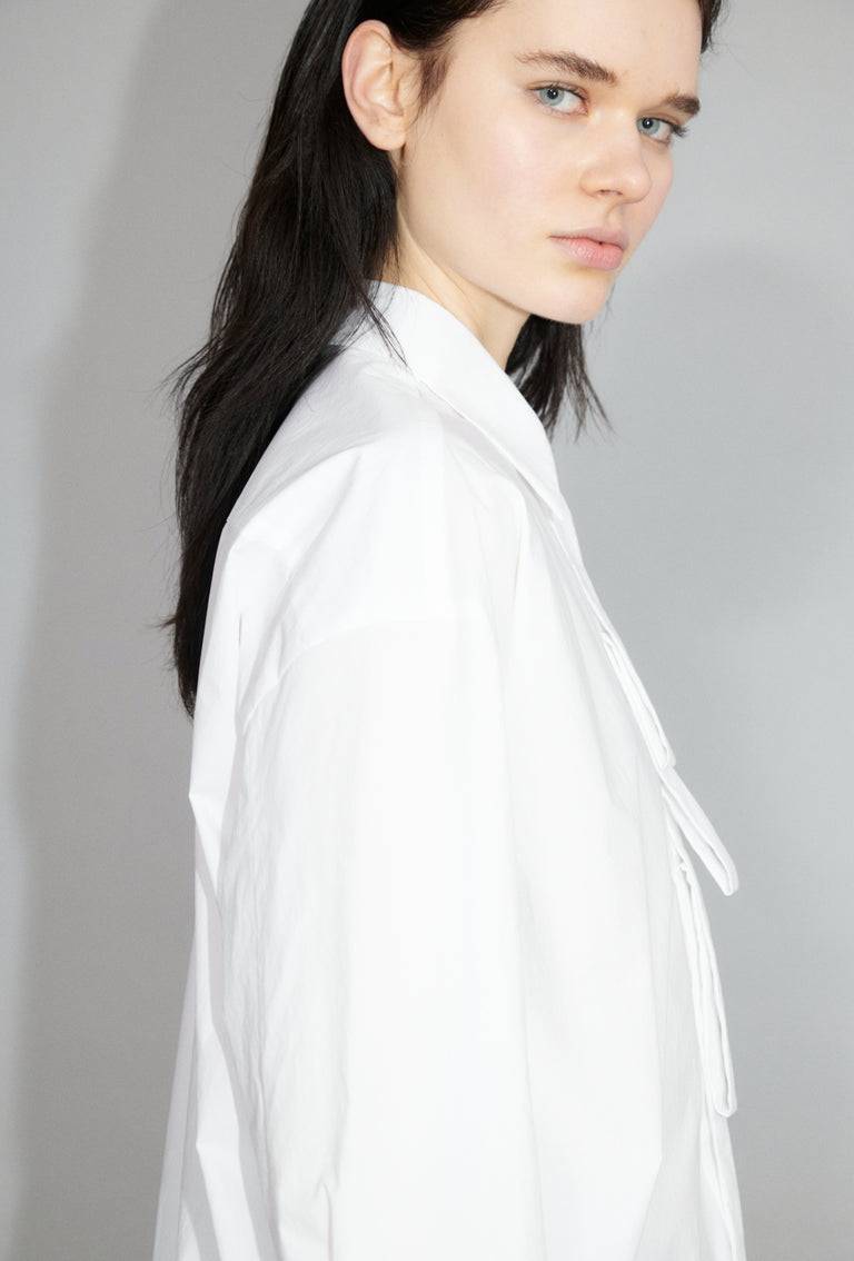 Odeeh Crushed Popeline Bluse, White 2025