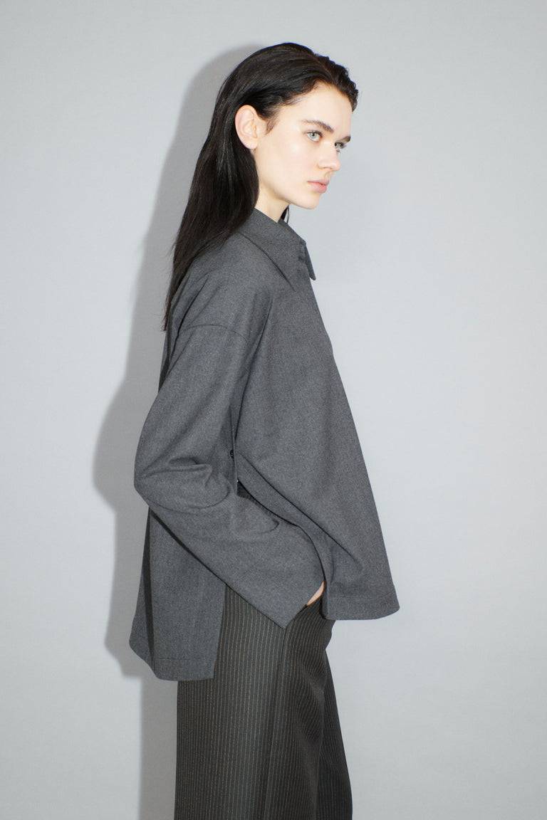 Odeeh Stretch Flannel Bluse, Granite Online