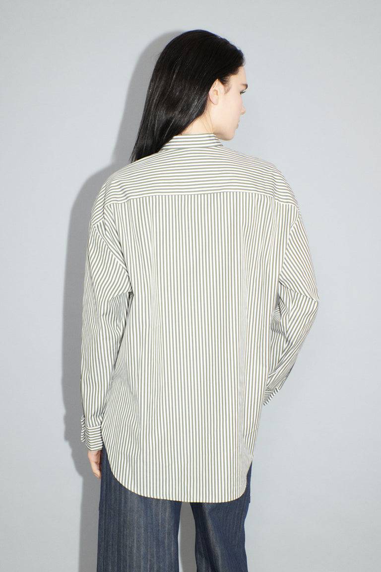 Odeeh Shirt Stripes Bluse, Dark Khaki Outlet