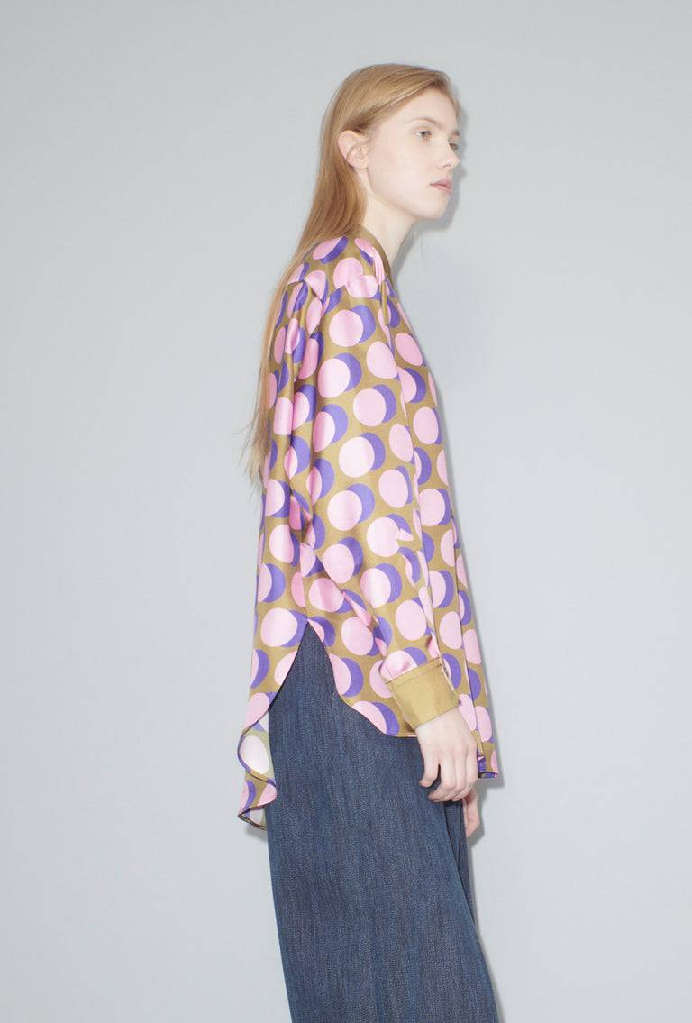 Odeeh Double Dot Bluse, Candy im Angebot