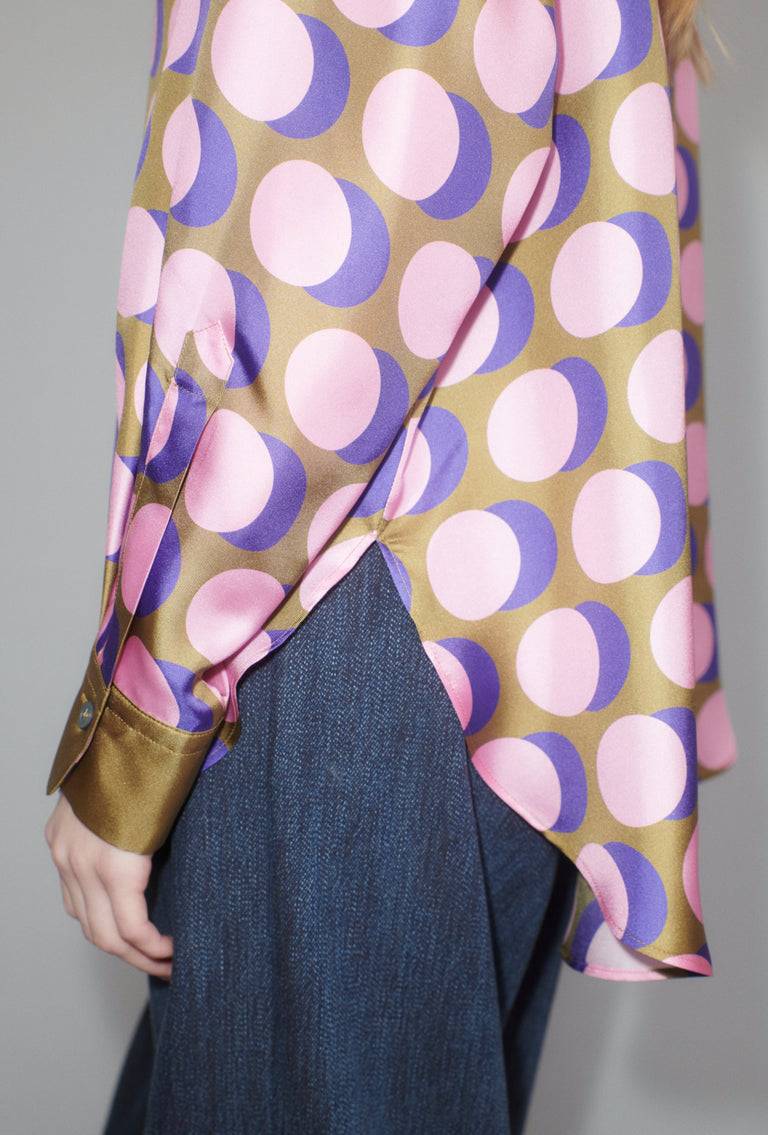 Odeeh Double Dot Bluse, Candy im Angebot