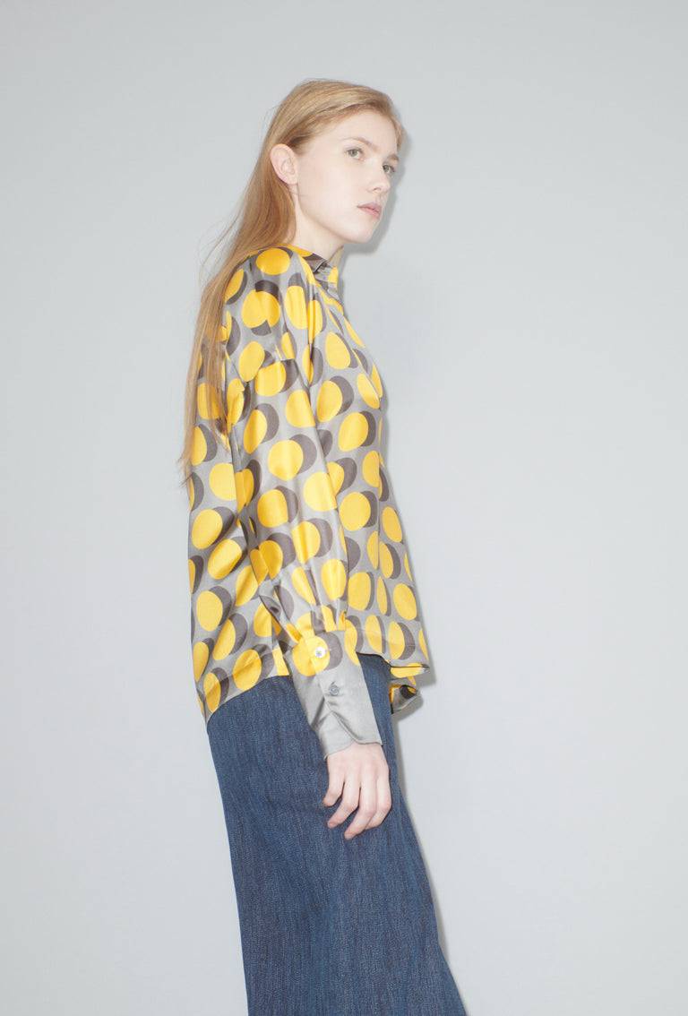 Odeeh Double Dot Bluse, Golden Yellow Schlussverkauf