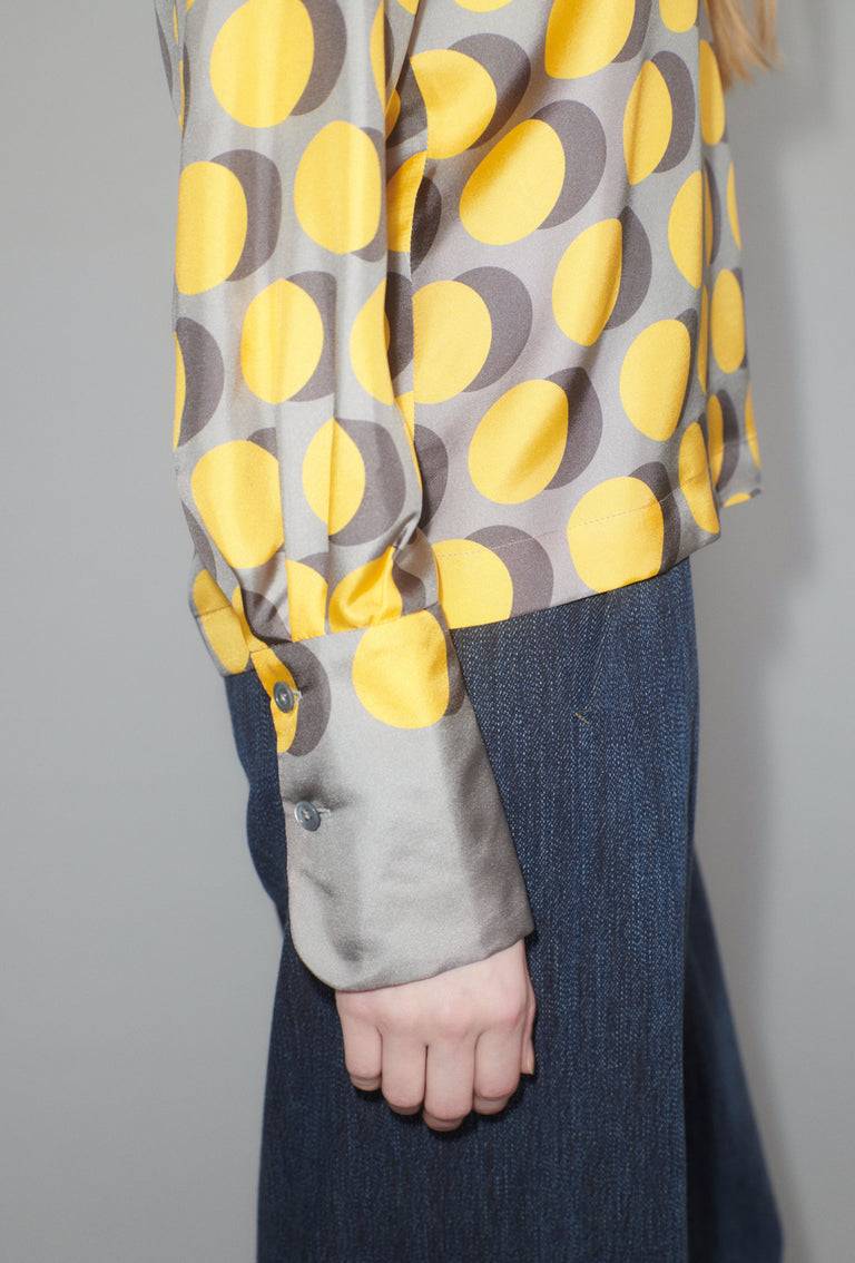 Odeeh Double Dot Bluse, Golden Yellow Schlussverkauf