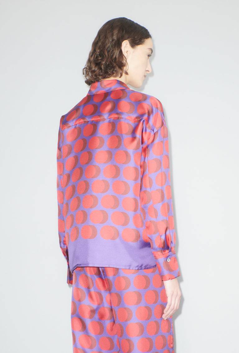 Odeeh Double Dot Bluse, Lipstick Günstiger Verkauf