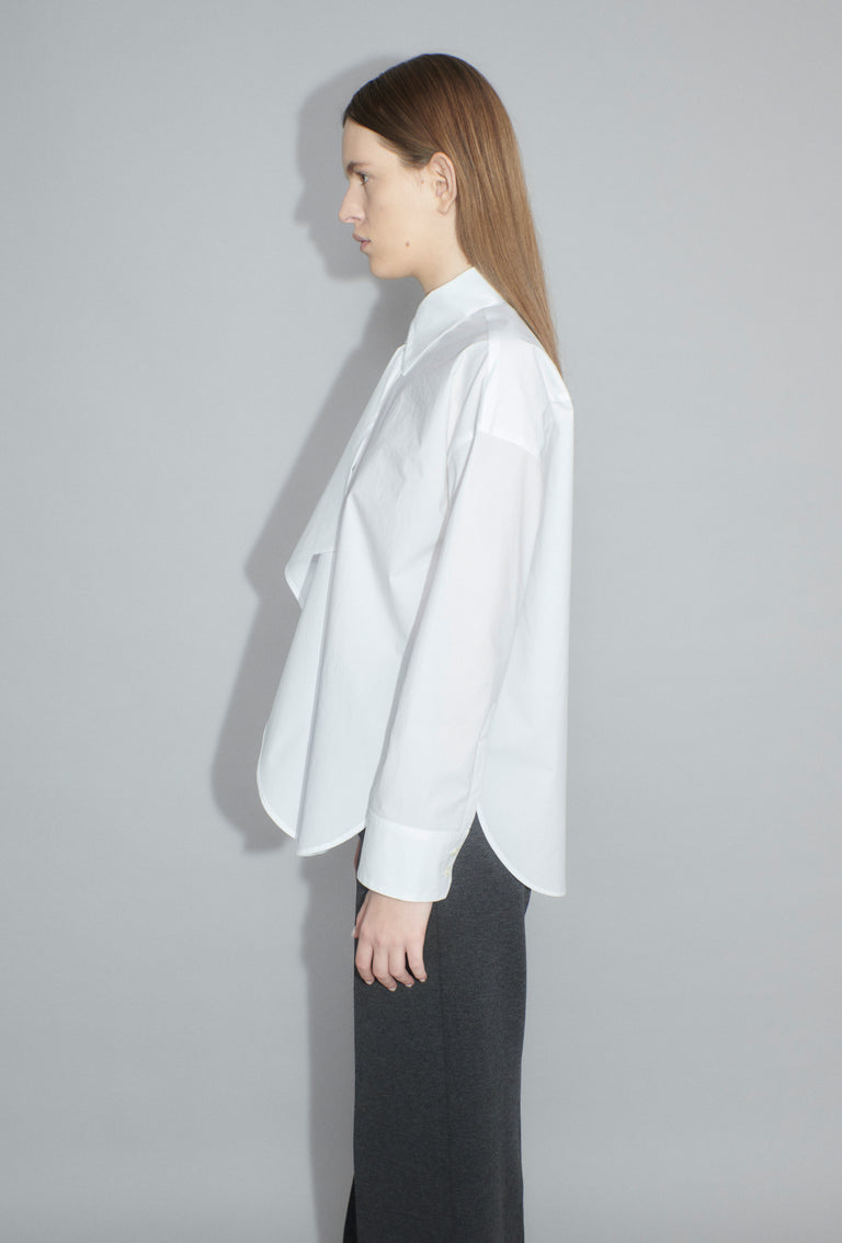 Odeeh Crushed Popeline Bluse, White Kostenloser Versand