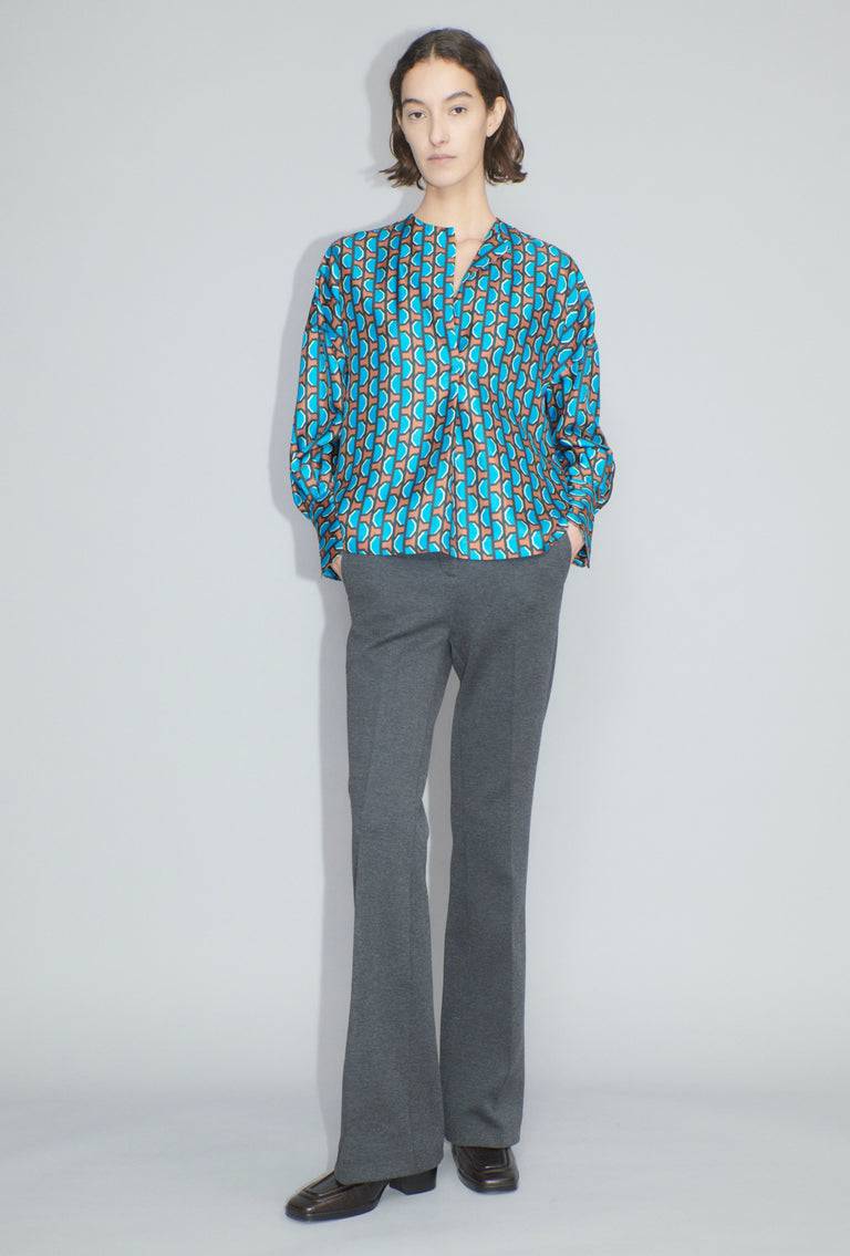 Odeeh Fancy Grid Bluse, Burnt Orange Limitierter Zeitrabatt
