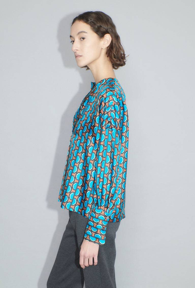 Odeeh Fancy Grid Bluse, Burnt Orange Limitierter Zeitrabatt