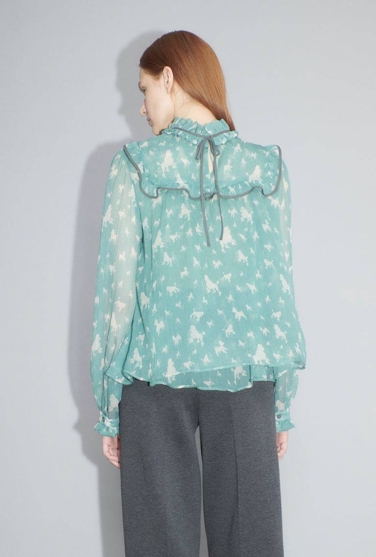 Odeeh Mini Poodles Bluse, Sea Green Fabrik Onlineshop