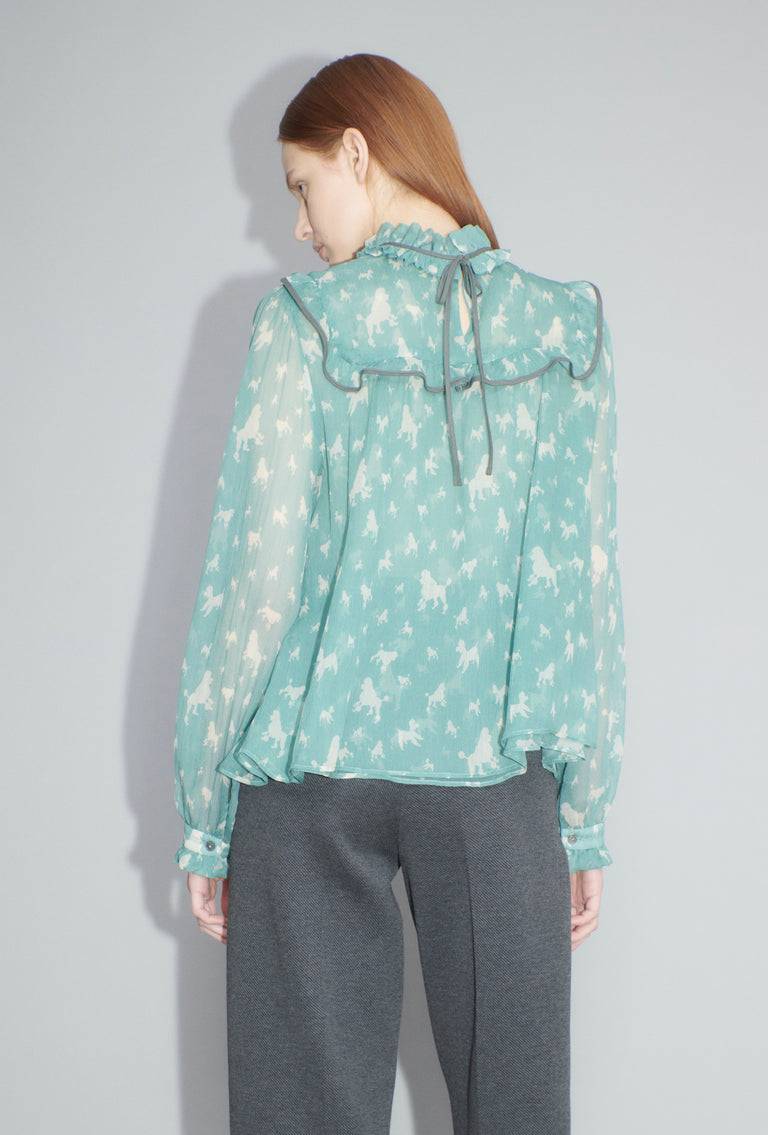 Odeeh Mini Poodles Bluse, Sea Green Fabrik Onlineshop