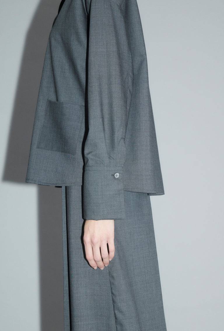 Odeeh Super Light Wool Bluse, Charcoal Sonderangebot