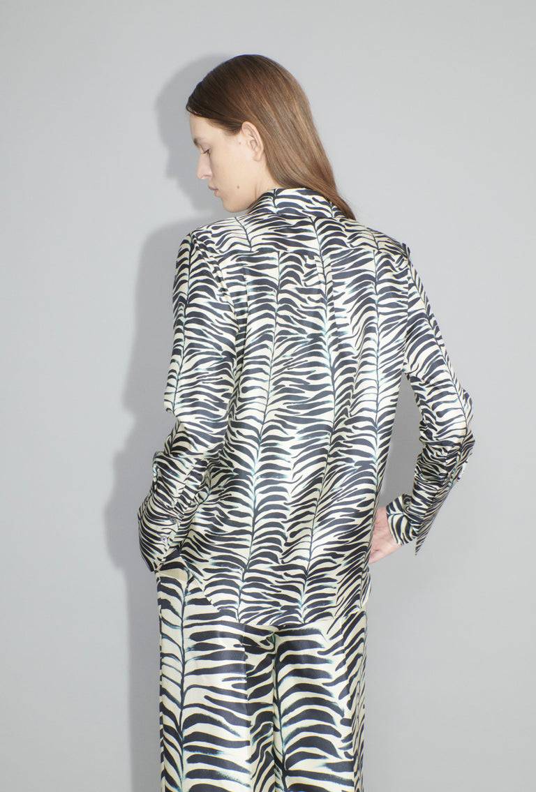Odeeh Op-Art Tree Bluse, Black White Rabatt