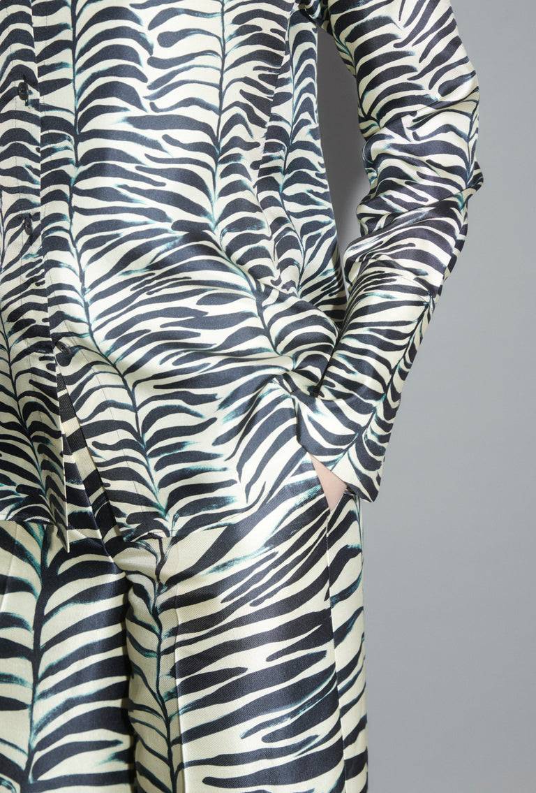 Odeeh Op-Art Tree Bluse, Black White Rabatt
