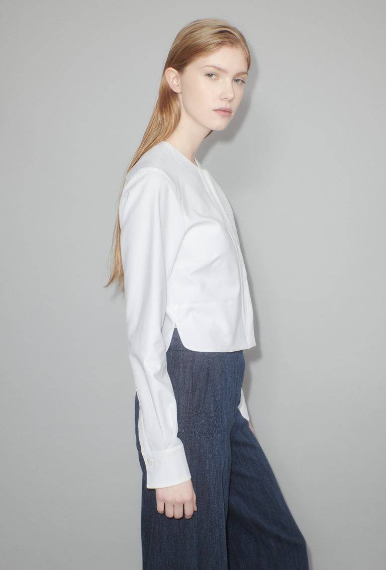 Odeeh Cotton Piquè Bluse, White Black Friday