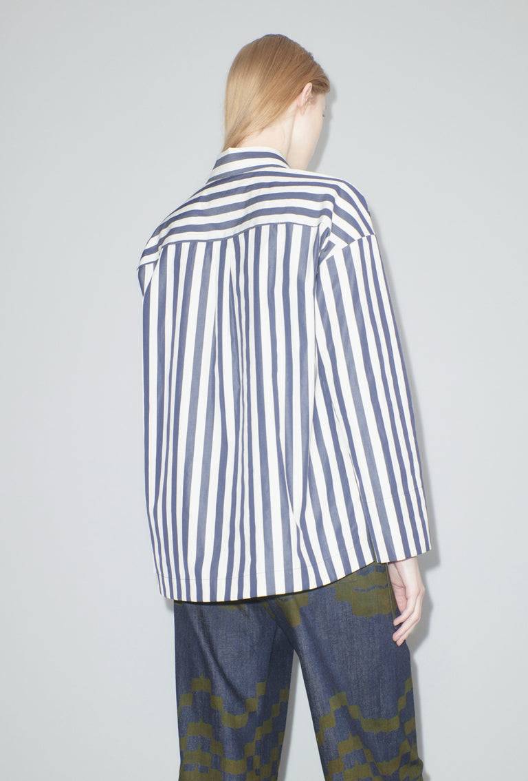 Odeeh Shirt Stripe Bluse, Navy White Weihnachtsangebot