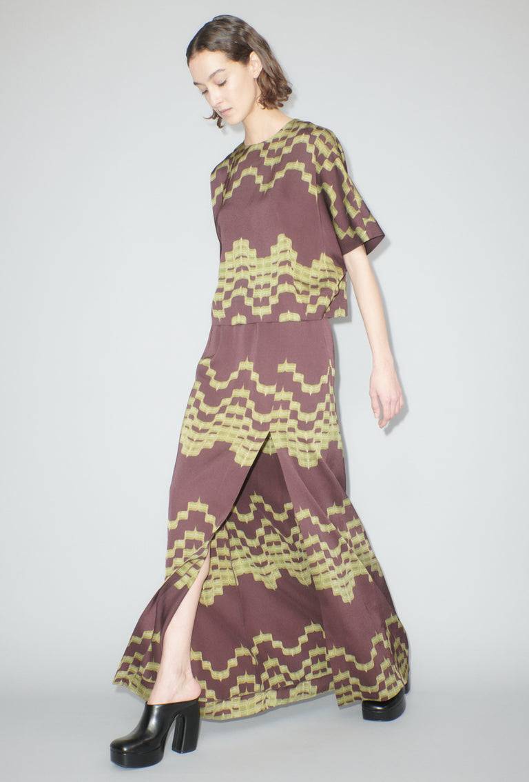Odeeh Double Printed Degradè Bluse, Goldolive Muttertagsangebot