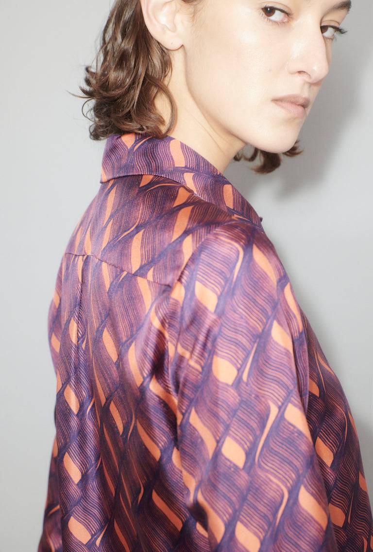 Odeeh Brush Waves Bluse, Flamingo Vatertagsangebot