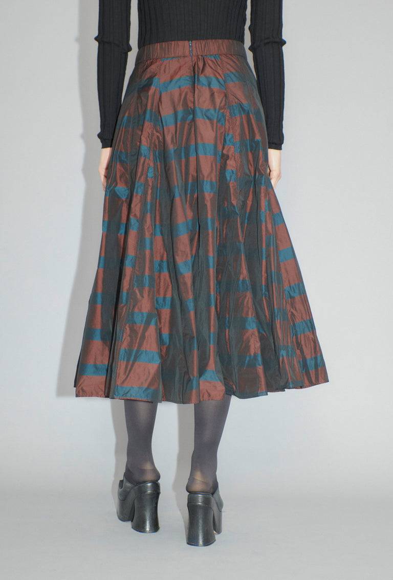 Odeeh Striped Taffeta Rock, Burgundy Neuheiten