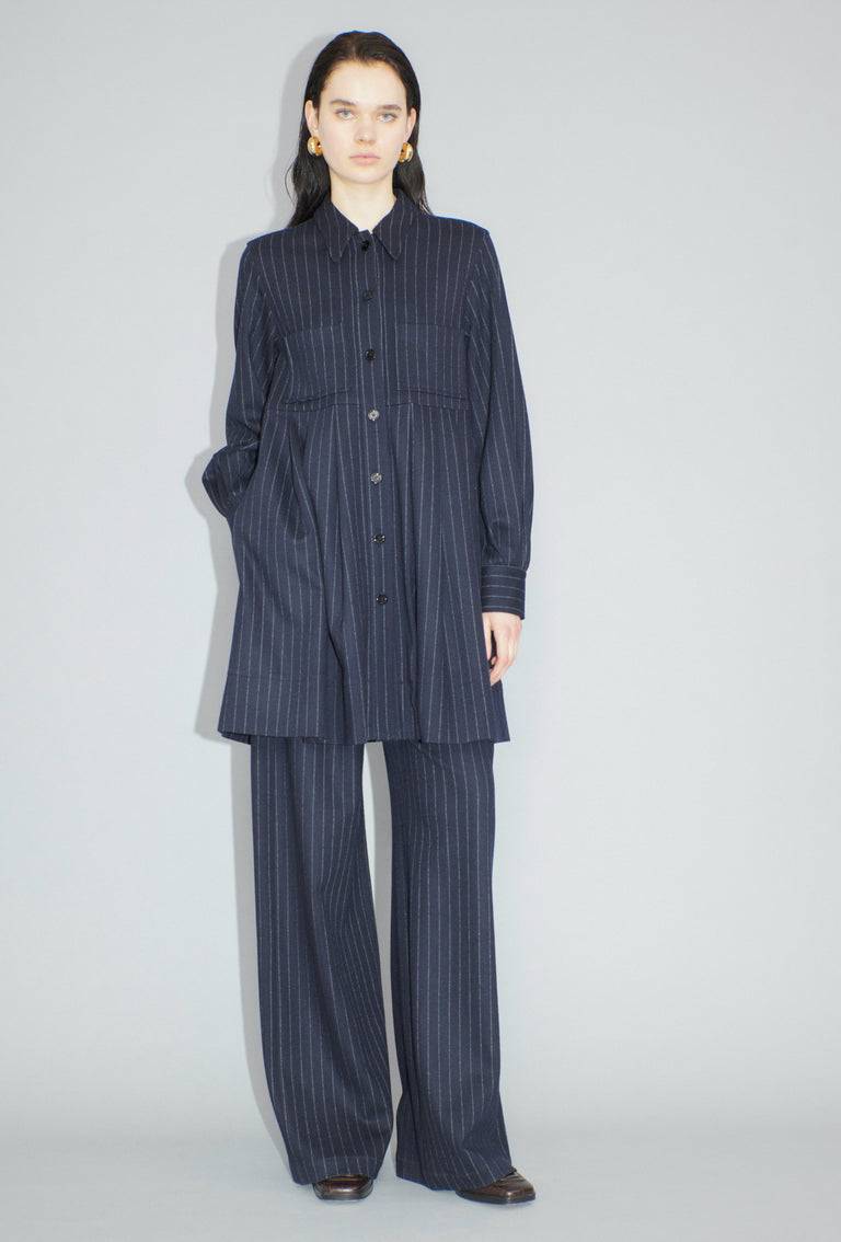 Odeeh Pin Stripe Jersey Kleid, Navy Saisonale Angebote