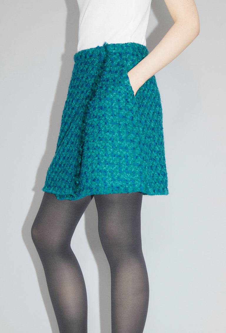 Odeeh Bouclé Tweed Rock, Dark Peacock Kauf eins, bekomm eins gratis