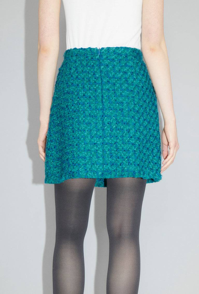 Odeeh Bouclé Tweed Rock, Dark Peacock Kauf eins, bekomm eins gratis