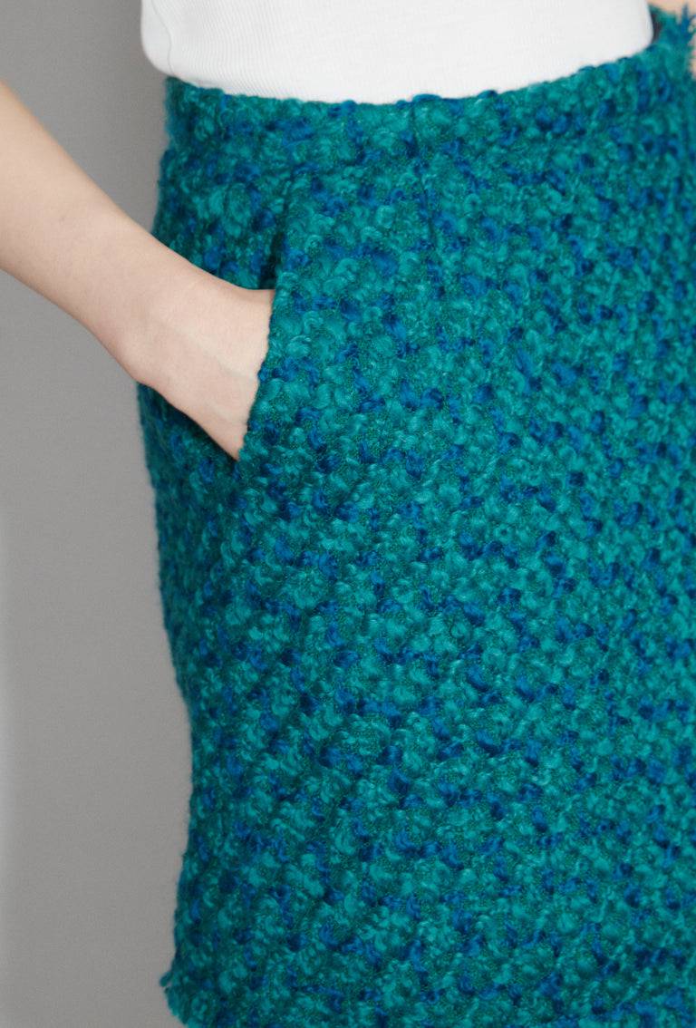Odeeh Bouclé Tweed Rock, Dark Peacock Kauf eins, bekomm eins gratis