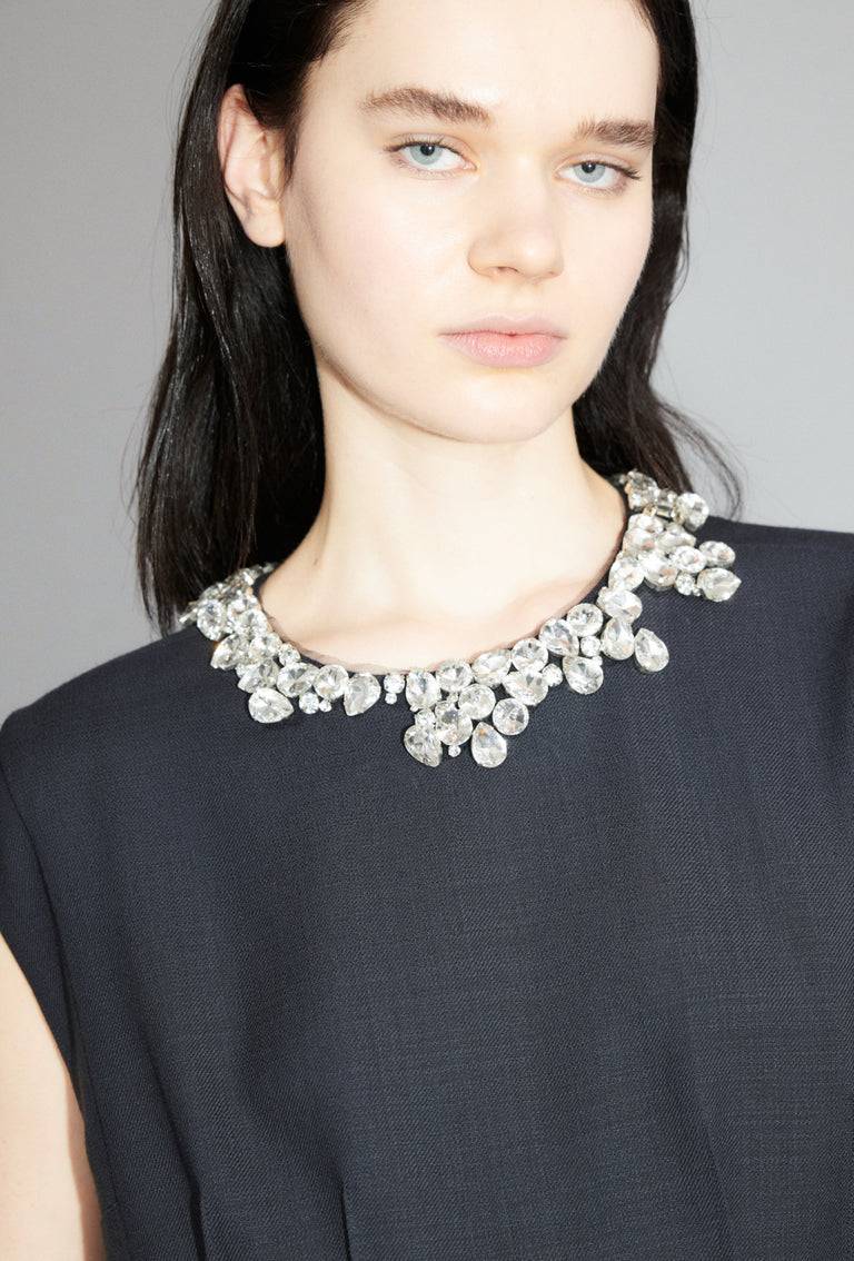 Odeeh Struct. Tropical Kleid, Slate Tiefpreis