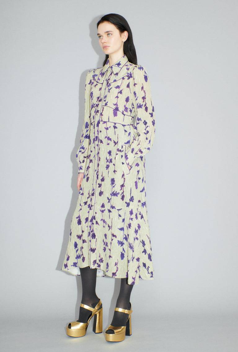 Odeeh Flower Items on Crushed Crepe Kleid, Almond Super Sparpreis