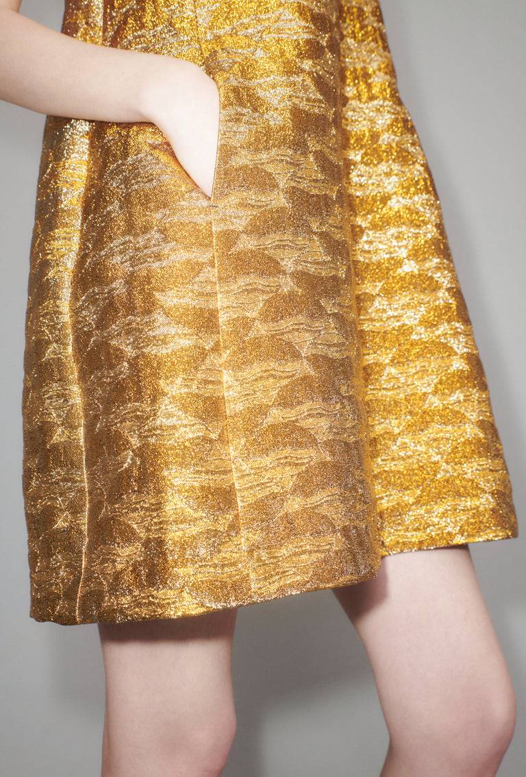 Odeeh Golden Flood Kleid, Gold Neueste Stile