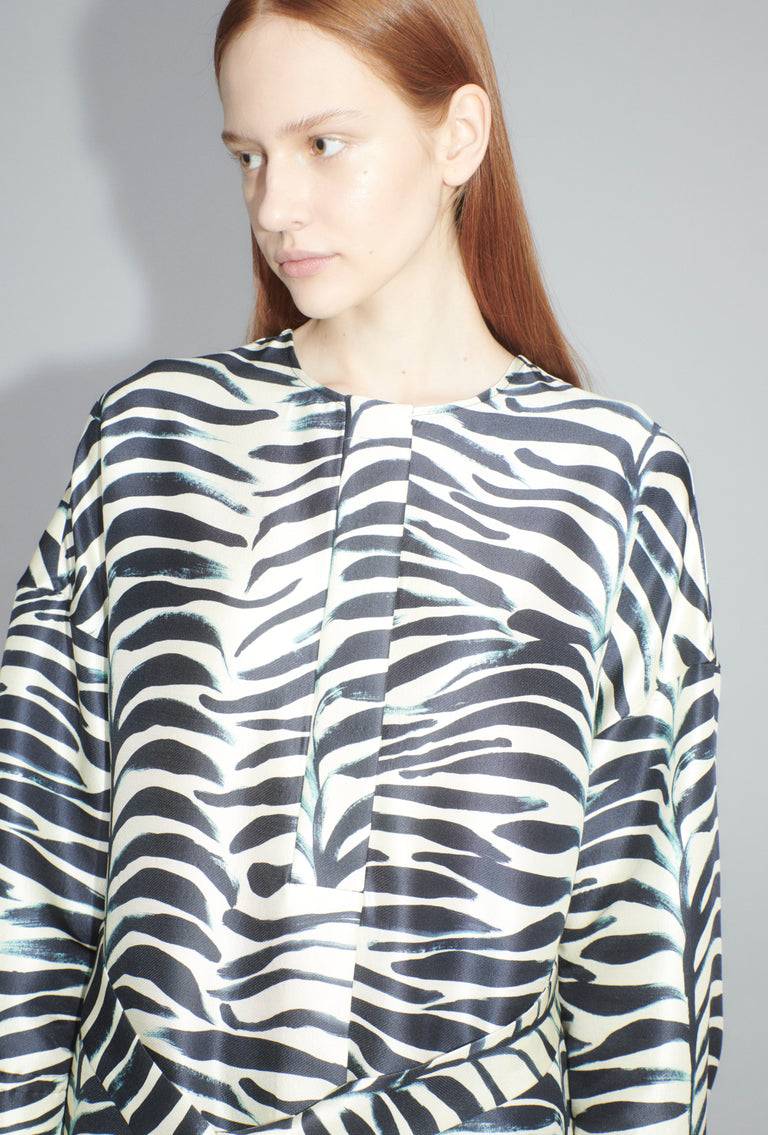 Odeeh Big Op-Art Tree Kleid, Black White Letzter Tag