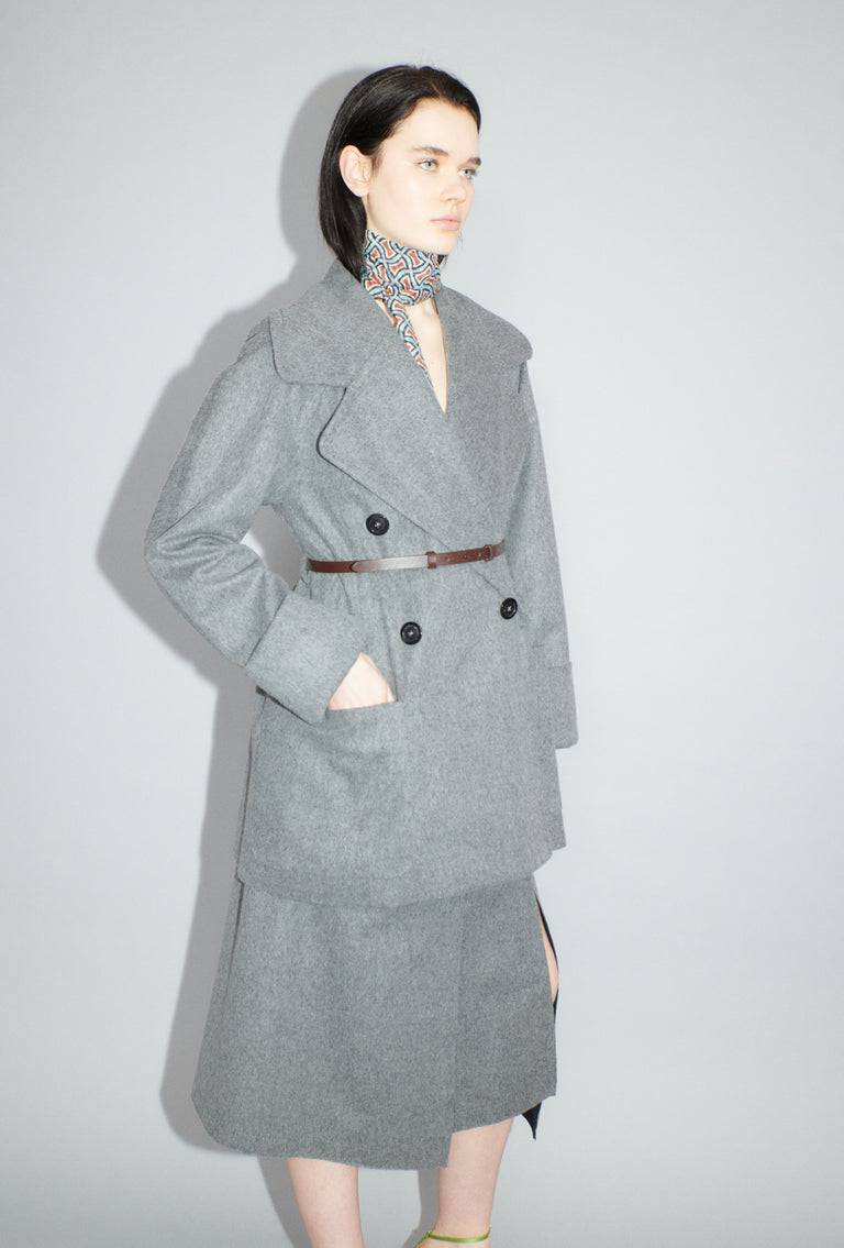 Odeeh Original Light Loden Kurzmantel, Flannel Grey Super Rabatt
